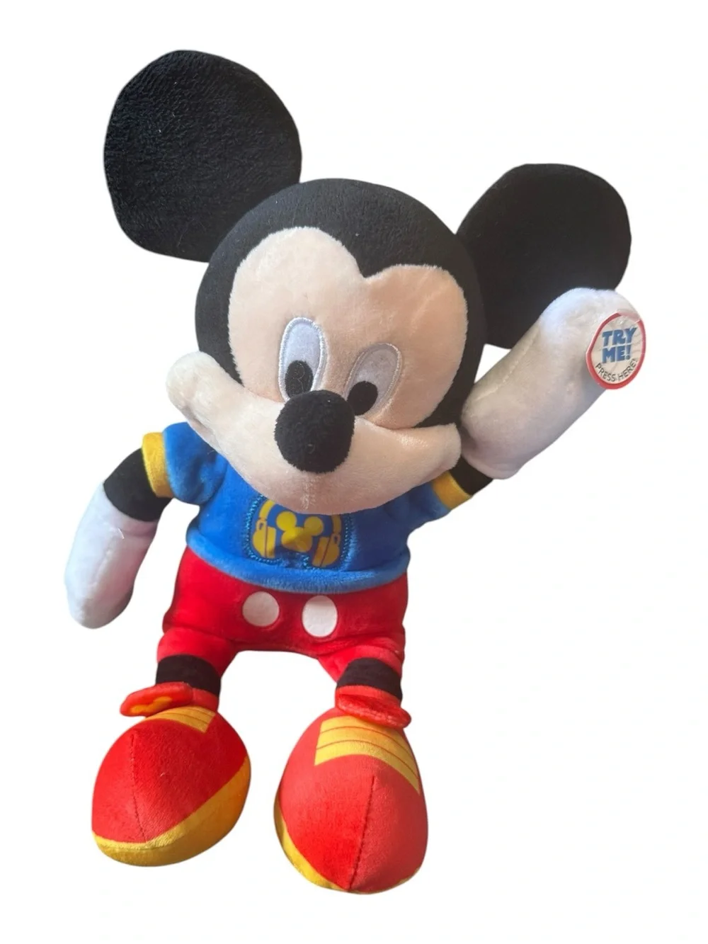 Disney Mickey Mouse Musical Plush 12” Just Play Hot Dog Song Tested Works